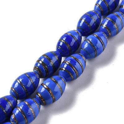 Handmade Gold Sand Lampwork Beads