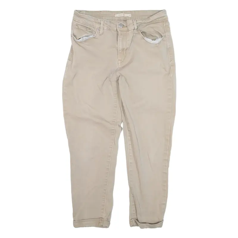 LEVI'S Mid Rise Jeans Beige Denim Slim Skinny Womens W30 L22