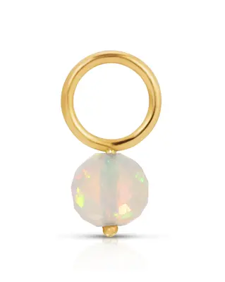 14K Fine One Love Birthstone Charms | Month/Gemstone: October - Opal | Metal Color: Solid Gold