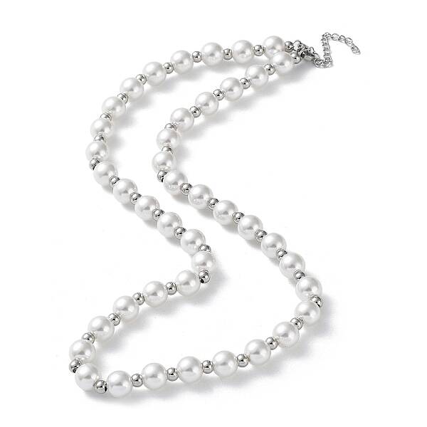 Plastic Pearl Beaded Necklace