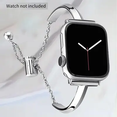 Metal Watch Band, 1 Count Fashion Ladies Bracelet Wristband Strap For Apple Watch iWatch Series 9 SE 8 7 6 5 4 3 2 1 41mm 40m...