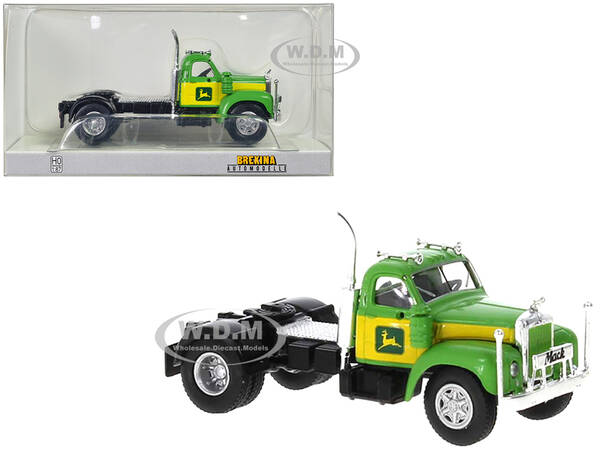 Mack B-61 Truck Tractor Green and Yellow \