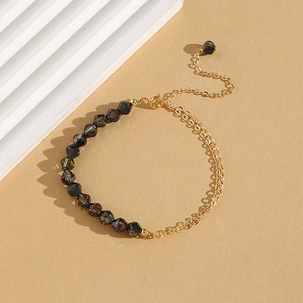 Elegant Glass Beads Link Bracelets