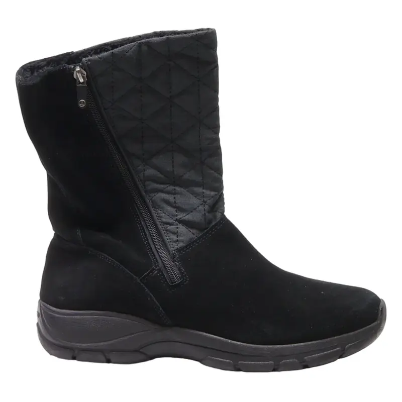 LANDS END Snow Boots Black Synthetic Womens UK 9