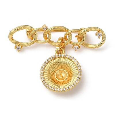 Brass Micro Pave Cubic Zirconia Findings