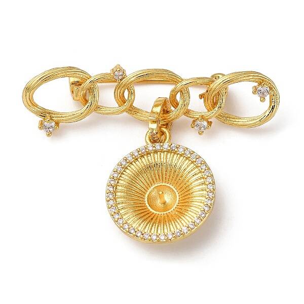 Brass Micro Pave Cubic Zirconia Findings