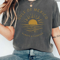 Retro Gulf of Mexico Sun Shirt, Patriotic Unisex Tee, Gulf Coast Tshirt, American Mexican Pride, Map Lover T-Shirt , Global T...