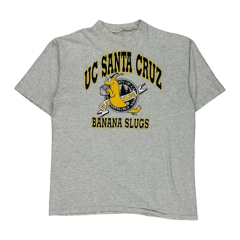 Uc Santa Cruz Banana Slugs Unbranded College T-Shirt - Large Grey Cotton