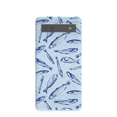 Powder Blue Fishery Google Pixel 6a Case