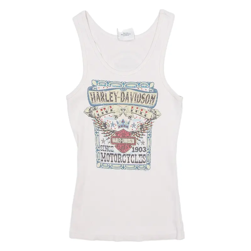 HARLEY DAVIDSON Womens Vest Pink Sleeveless XXS