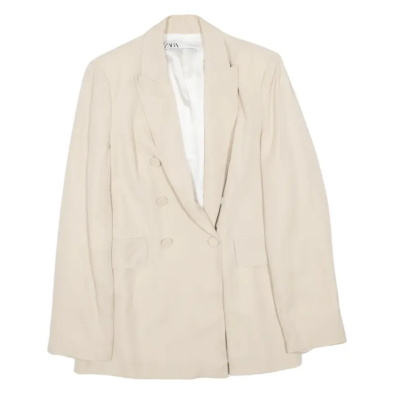 ZARA Womens Blazer Coat Beige M