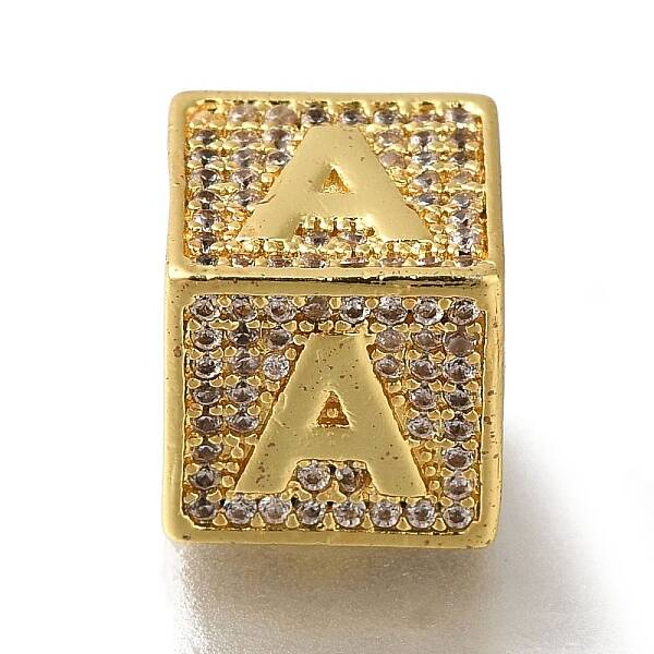 Brass Cubic Zirconia Beads