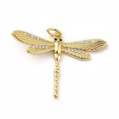 Brass Micro Pave Cubic Zirconia Pendants