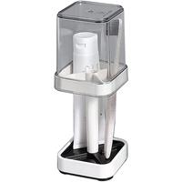1 Pack Toothbrush Holder Stand with Cover/Cup, 3 Slots Toothbrush Holders for Bathrooms, Compatible with Toothpaste, Conventi...