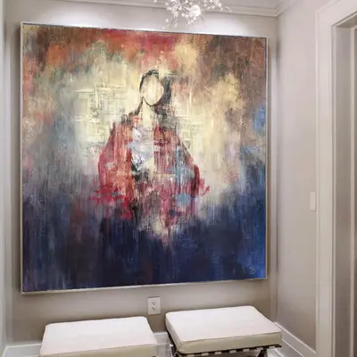 Original Paintings Large Abstract Figurative Painting Abstract Creative Painting On Canvas Colorful Painting Girl Modern Pain...