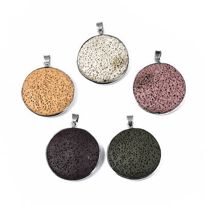 Synthetic Lava Rock Pendants