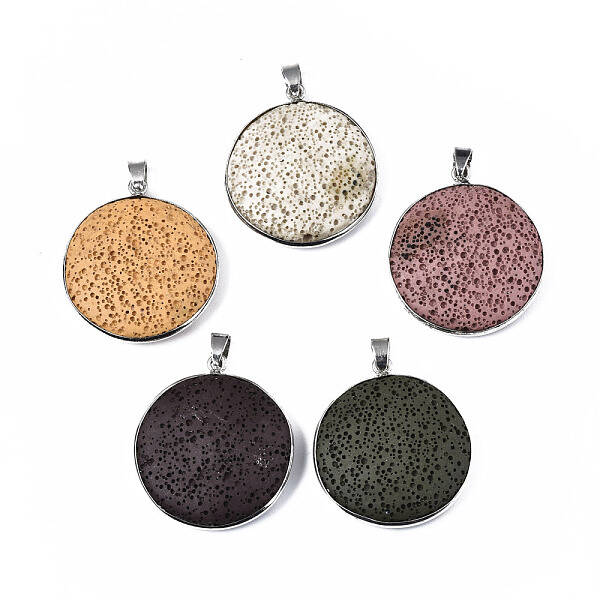 Synthetic Lava Rock Pendants