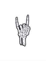 Punk Style Skull Hand Gesture Design Brooch, Fashion Alloy Badge for Daily Clothing Decor, Trendy All-match & Exquisite Brooc...