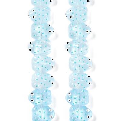 Transparent Glass Enamel Beads Strands