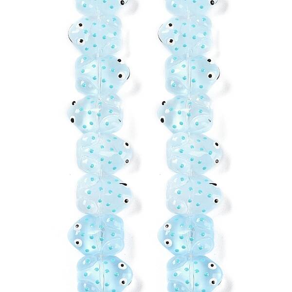 Transparent Glass Enamel Beads Strands