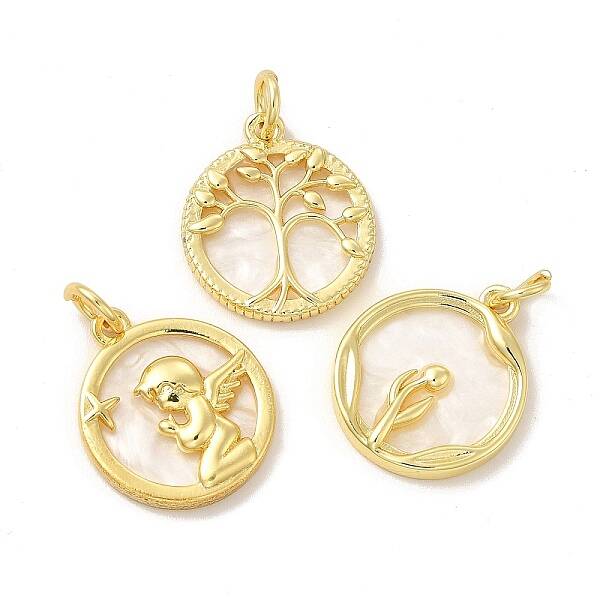 Rack Plating Brass with Plastic Pendants
