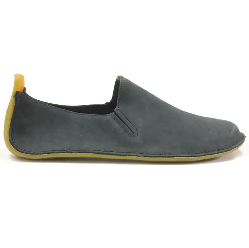 Vivobarefoot Ababa II Leather Men's Slip On Shoes - Obsidian - Size:US 9 Men