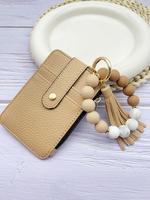 Boho Style Beaded & Tassel Decor Keychain, Fashionable Silicone Beaded Keychain for Women & Girls, Trendy All-match Charms Ke...