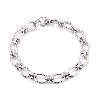 Non-Tarnish 304 Stainless Steel Link Chain Bracelet for Men Women