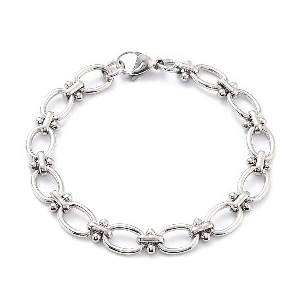 Non-Tarnish 304 Stainless Steel Link Chain Bracelet for Men Women