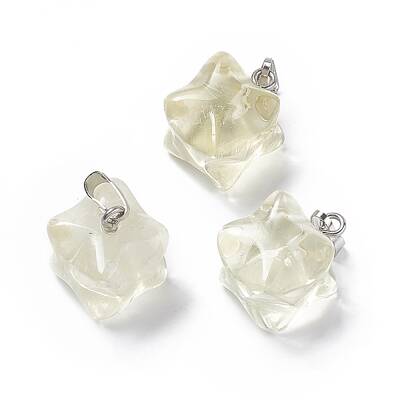 Natural Lemon Quartz Pendants