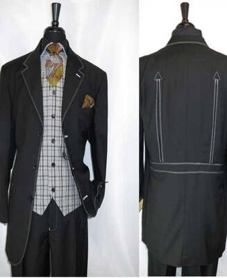Black Suit Gray Vest