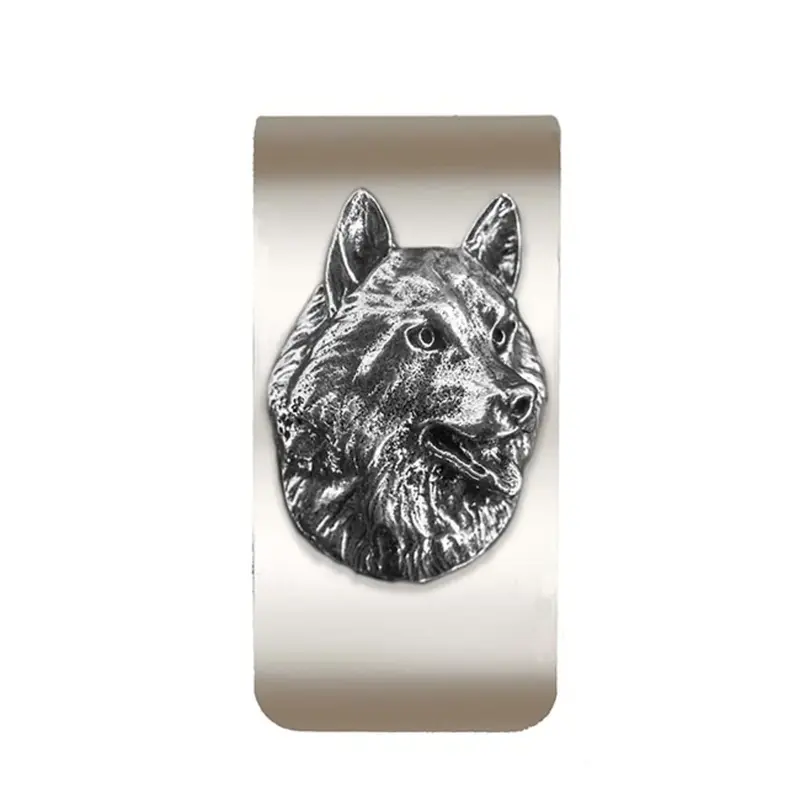 New-Spin Metal Casting Husky Money Clip