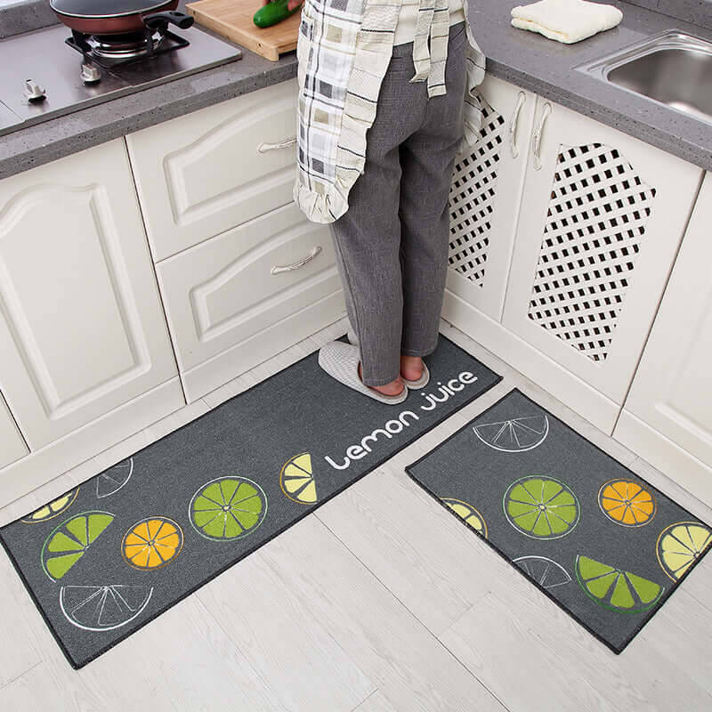 Household Water-absorbent And Oil-proof Anti-slip Mat Bath And Bathroom Foot Mat | Color: 4style | style: 2pcs set