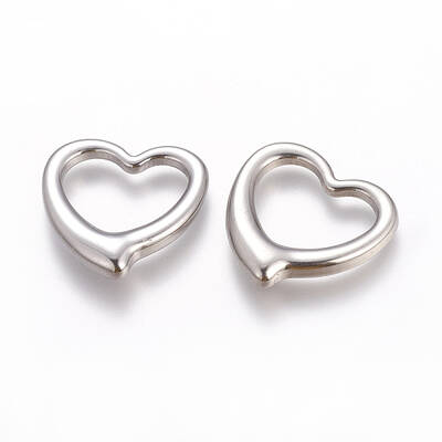 Tarnish Resistant Handmade Valentines Day Gifts Ideas for Him 201 Stainless Steel Open Heart Pendants