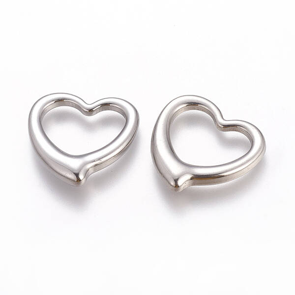 Tarnish Resistant Handmade Valentines Day Gifts Ideas for Him 201 Stainless Steel Open Heart Pendants