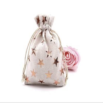 Christmas Theme Cotton Fabric Cloth Bag
