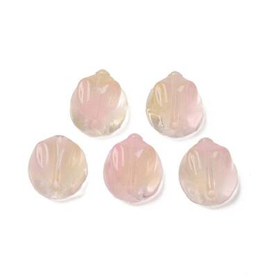 Two Tone Transparent Spray Painted Glass Beads