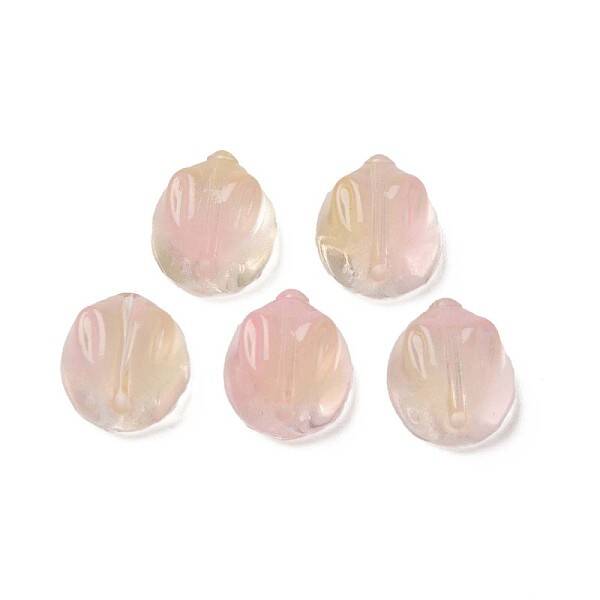 Two Tone Transparent Spray Painted Glass Beads