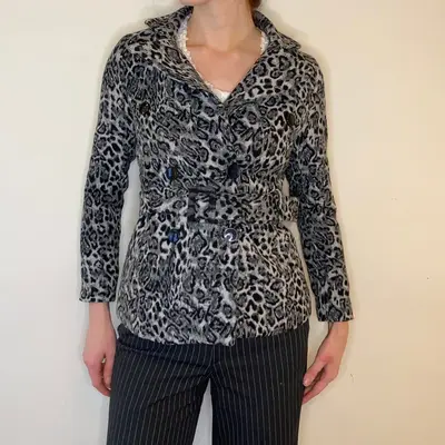 Unbranded Animal print Jacket - Small Grey Polyester Blend