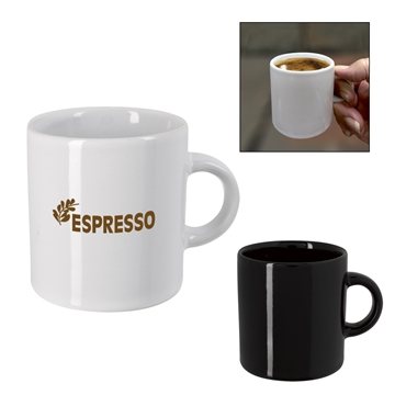 144 Promotional 3 oz Espresso Ceramic Cup - FDA Compliant