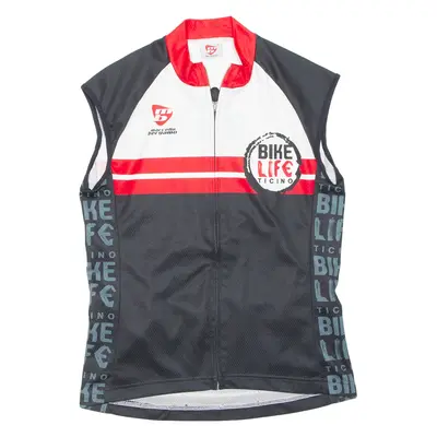 Cycling Mens Vest Black Sleeveless Full Zip M