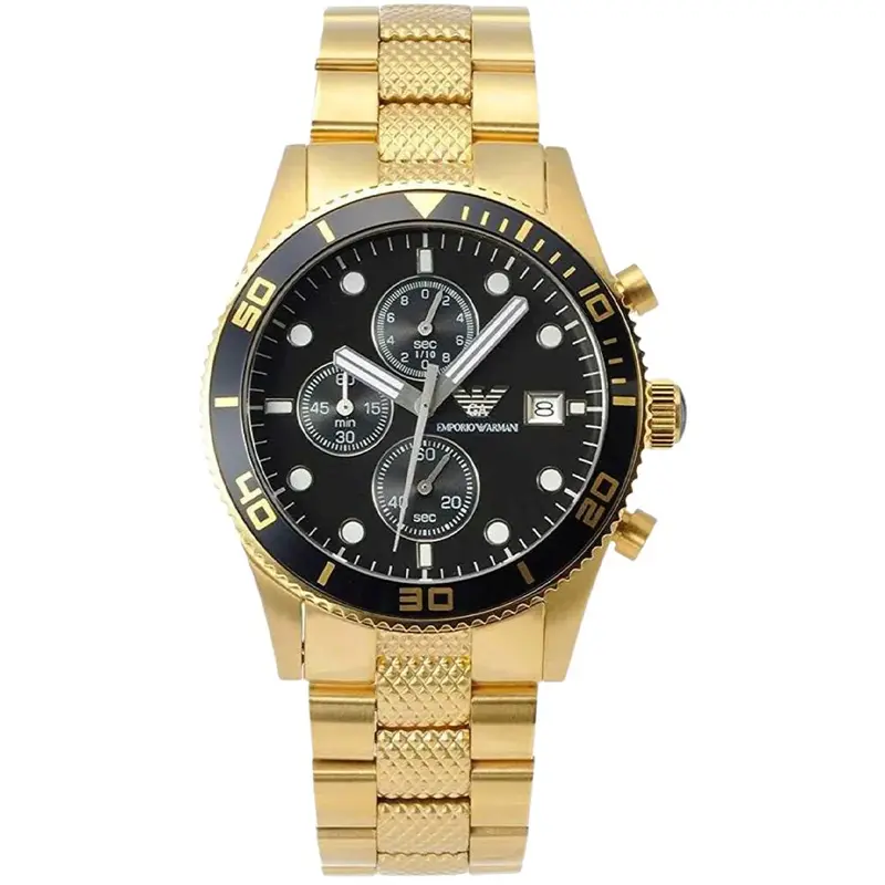 Emporio Armani AR5857 Men's Chronograph Watch Gold