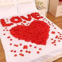 Artificial Flowers Rose Petals, 1000pcs/set Romantic Night Rose Petals, Fake Rose Petals for Wedding & Party Table Decor, Hom...