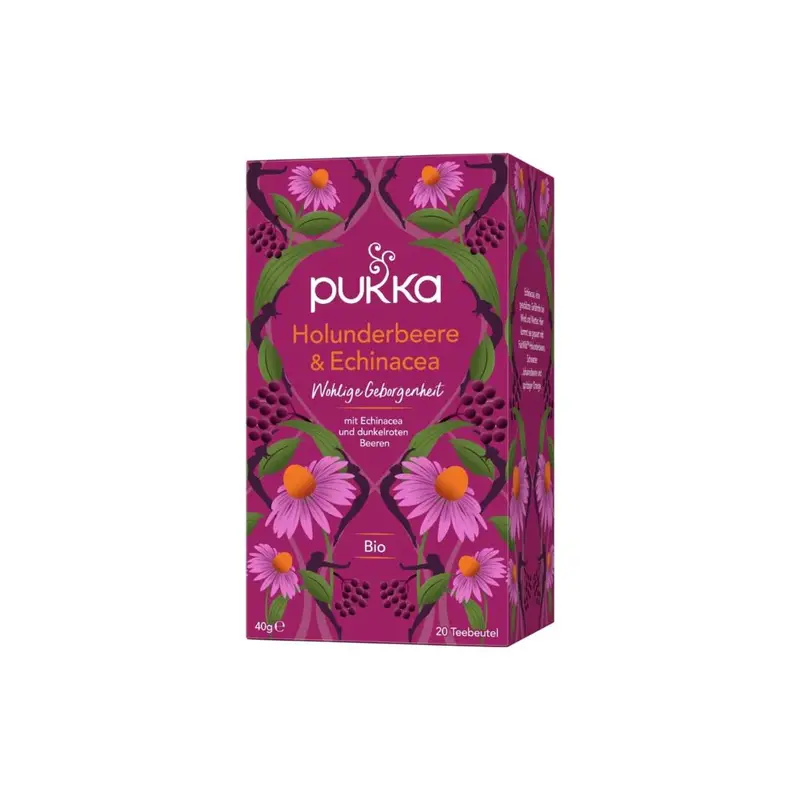 Pukka Elderberry and Echinacea Organic Herbal Tea, 20 pieces (40 g)