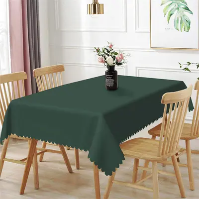 Cool Army Green Solid Color Rectangle Tablecloth - Aperturee