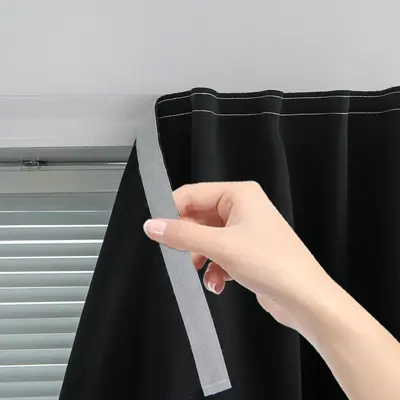 Blackout Curtain, 1 Count Magic Tape Blackout Curtain, Window Screening for Bedroom, Living Room, Kitchen, and Other Rooms, P...