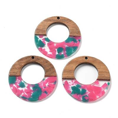 Resin and Walnut Pendants