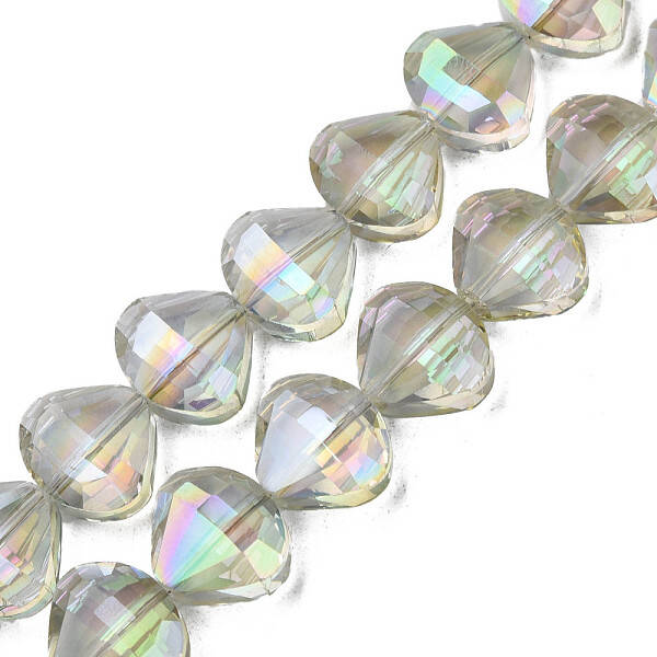 Electroplate Transparent Glass Beads Strands