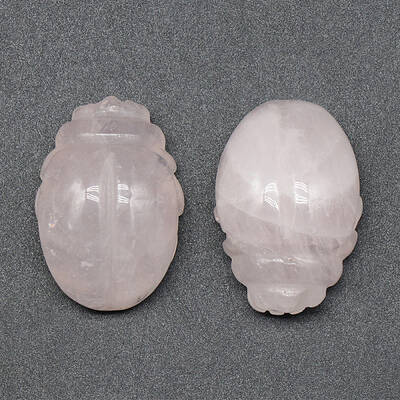 Natural Dragon Blood Carved Beetle Figurines