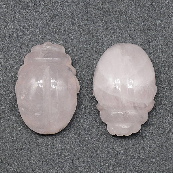 Natural Dragon Blood Carved Beetle Figurines